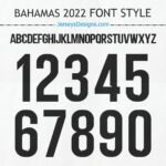 Bahamas 2022 football font – soccer jersey font for team names & numbers