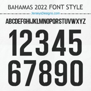 Bahamas 2022 football font – soccer jersey font for team names & numbers