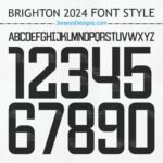 Brighton 2024 football font style for custom team jerseys and soccer designs