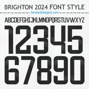 Brighton 2024 football font style for custom team jerseys and soccer designs