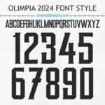 Olimpia White 2024 football font soccer lettering for jerseys, team names, and numbers