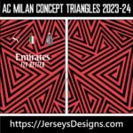 AC MILAN CONCEPT TRIANGLES 2023-24 VectorJerseyLab.com