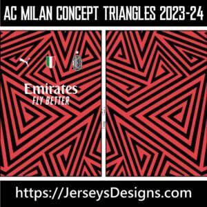 AC MILAN CONCEPT TRIANGLES 2023-24 VectorJerseyLab.com