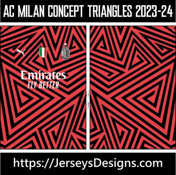 AC MILAN CONCEPT TRIANGLES 2023-24 VectorJerseyLab.com