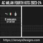 AC MILAN FOURTH KITS JERSEY 2023-24 VectorJerseyLab.com