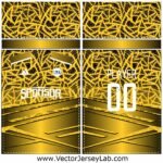GoldWeb Elite Jersey – Luxurious gold vector template for premium sports brands and jersey designs.