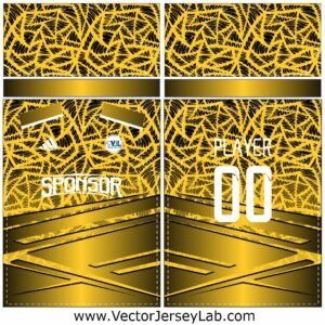 GoldWeb Elite Jersey – Luxurious gold vector template for premium sports brands and jersey designs.
