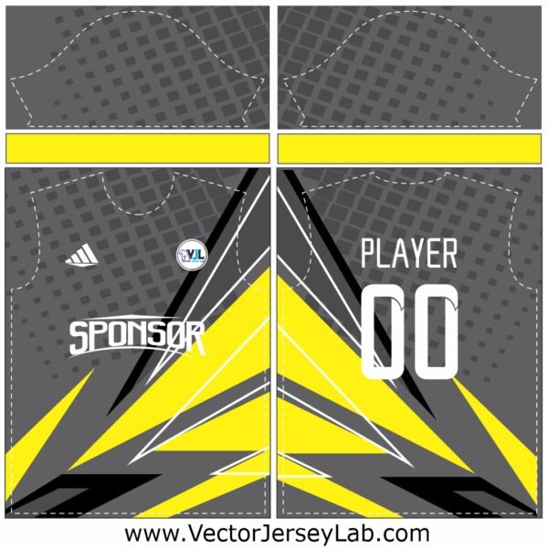 BlastZone Jersey – Black and yellow dynamic sportswear vector for professional teams and esports designs.