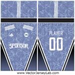 SlateWave Modern Jersey – Minimal grey-blue vector design for team uniforms and sports branding.