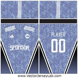 SlateWave Modern Jersey – Minimal grey-blue vector design for team uniforms and sports branding.