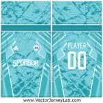 IceCore Athletic Jersey – Frost-inspired blue jersey design, fully editable and layered.