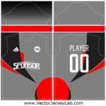 RedStrike Modern Basketball Jersey Vector Template for Custom Sportswear Design