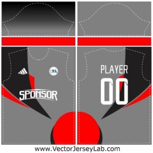 RedStrike Modern Basketball Jersey Vector Template for Custom Sportswear Design