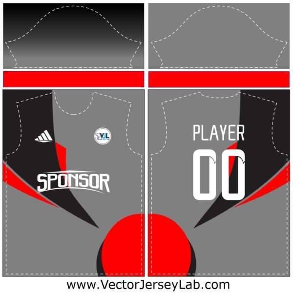RedStrike Modern Basketball Jersey Vector Template for Custom Sportswear Design