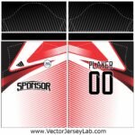 NeonGuard Sports Jersey Vector Template with black base and neon stripes for professional kits.