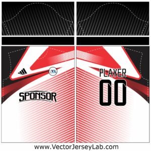 NeonGuard Sports Jersey Vector Template with black base and neon stripes for professional kits.