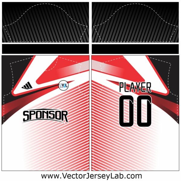 NeonGuard Sports Jersey Vector Template with black base and neon stripes for professional kits.