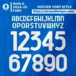 Serie A 2025-26 Font for Soccer Jersey Design
