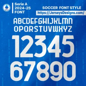 Serie A 2025-26 Font for Soccer Jersey Design